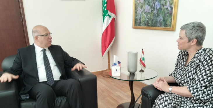 الوزير حيدر يلتقي سفيرة الاتحاد الأوروبي في لبنان