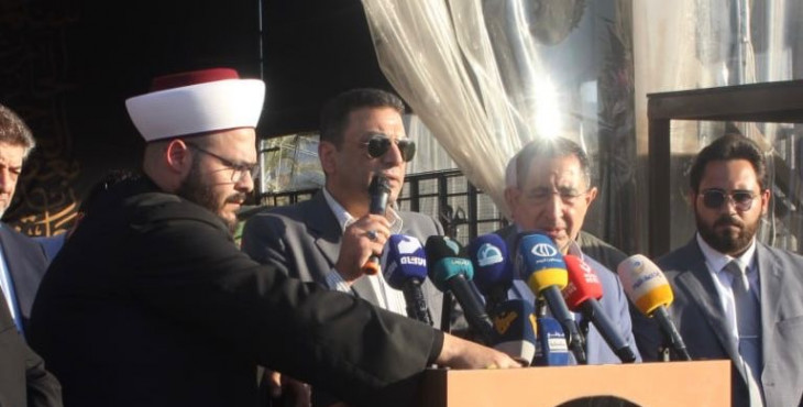 وقفة تضامنية أمام ضريح نصر الله وكلمات أكدت البقاء على الوعد العهد