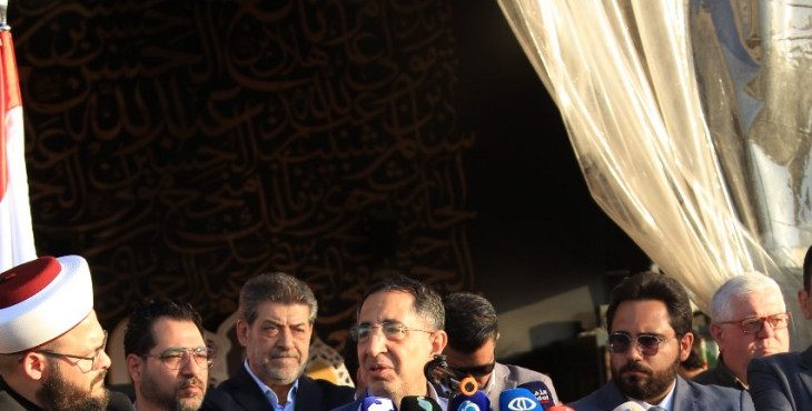 وقفة تضامنية أمام ضريح نصر الله وكلمات أكدت البقاء على الوعد العهد