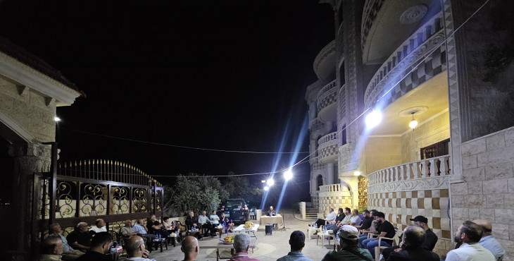 البروفيسور نصـر الله في لقاء سياسي ببلدة معركة